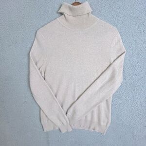 Lord & Taylor women’s Cream Turtleneck Sweater size XL